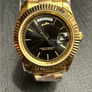 Gold and Black Watch